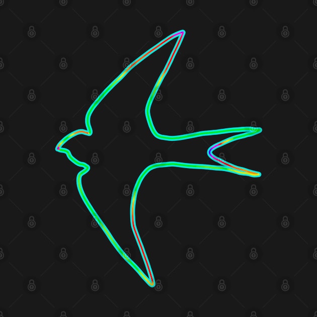 Neon bird, swift design by Gavlart