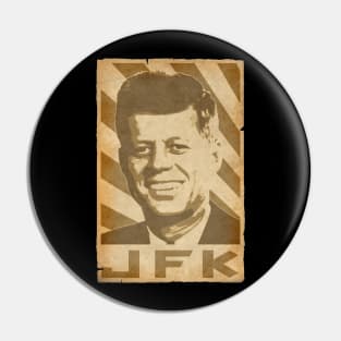 JFK Retro Propaganda Pin