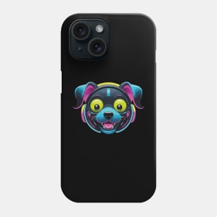 neon cyberpunk dog Phone Case