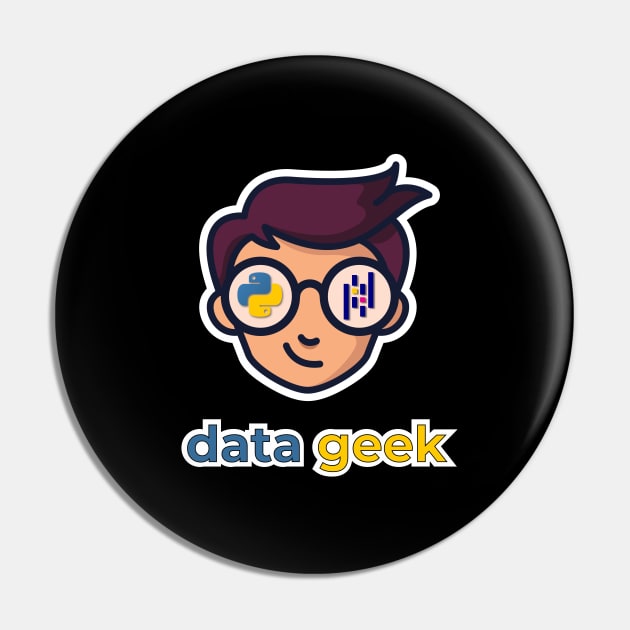 Data Geek Boy Pin by Peachy T-Shirts