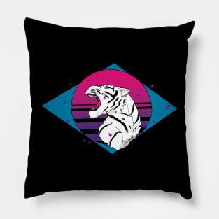 Retrowave Tiger Pillow