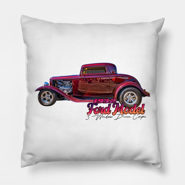 1932 Ford Model B 3 Window Coupe Pillow by Gestalt Imagery