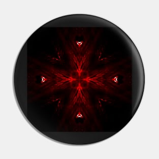 Ominous Red Kaleidoscope pattern (Seamless) 6 Pin