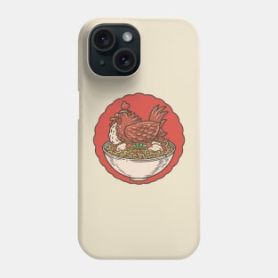 Funny chicken and rice design Phone Case