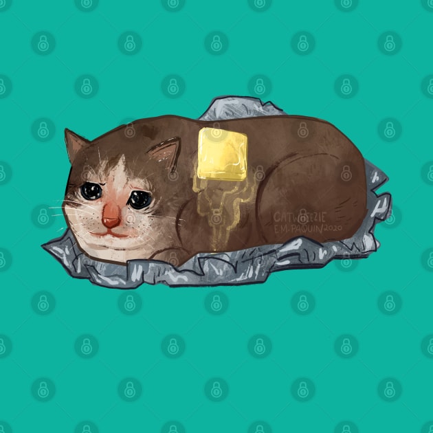 I Am Potato sad cat by Catwheezie