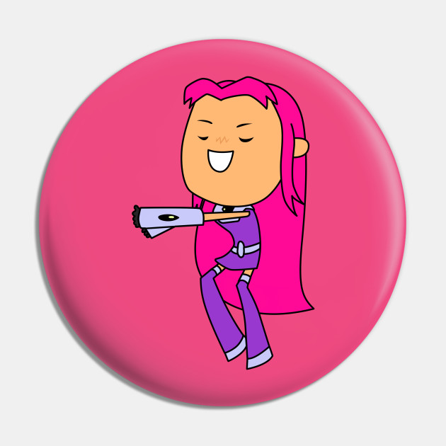 Tiny Starfire - Teen Titans Go - Pin | TeePublic