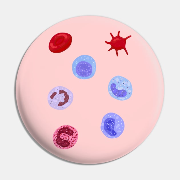 Hand Drawn Normal Blood Cells Pack Pin by Sofia Sava