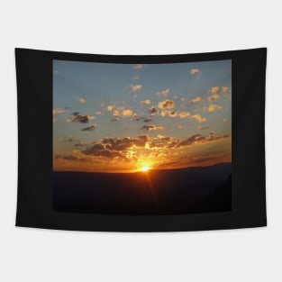 Fiery sunset with clouds Tapestry