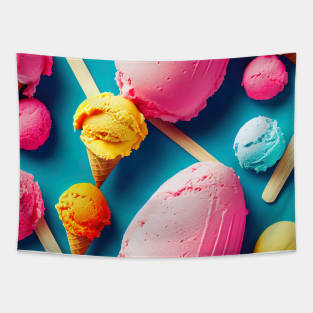 Colorful Ice Cream background. Tapestry