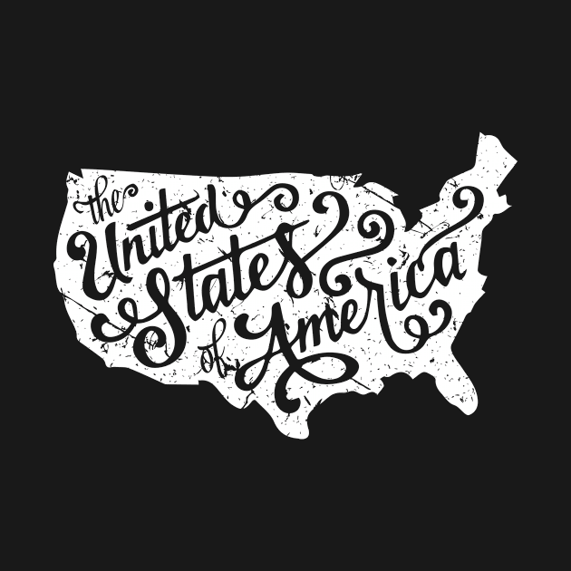 usa map proud independence day by United States of America by JOISDRAW ART