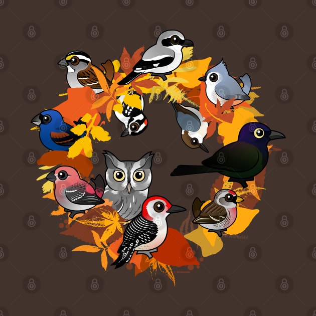 Fall Foliage and Autumn Birds by birdorable