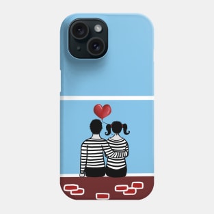 Mimes, Heart Shaped Balloon, Love, Retro Mimes Phone Case