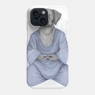 meditating dog 2 Phone Case