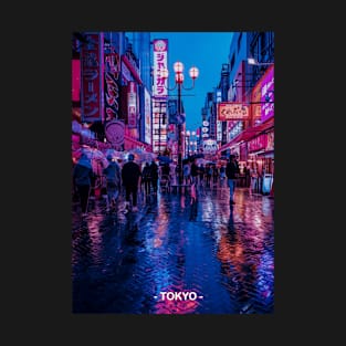 Tokyo Street Neon Synthwave T-Shirt