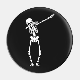 Dabbing Skeleton Dab Pose Hip Hop Skull and Bones Pin