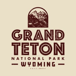 Grand Teton National Park - Brown T-Shirt