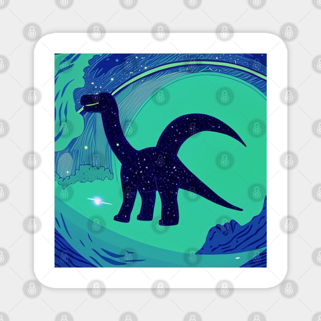 Space flying dinosaur Magnet by zajkart