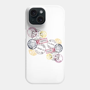 Passport Stamps Collage Phone Case