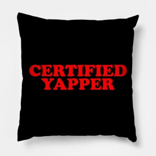 Certified yapper Shirt, Y2K Iconic Funny It Girl Meme Pillow