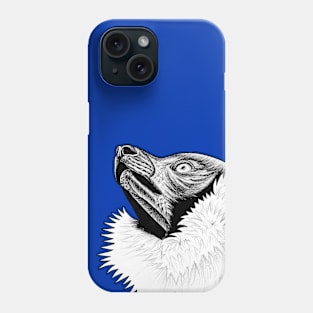 Ruffed lemur - ink illustration Phone Case