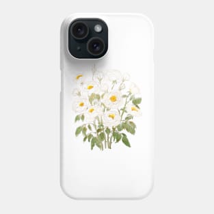 white rose bouquet watercolor and ink Phone Case