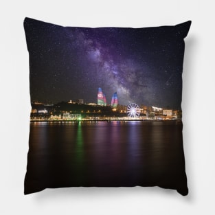 Baku city Caspian Sea Pillow