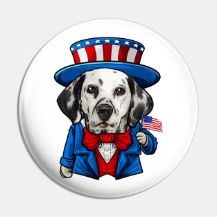 Fourth of July Dalmatian Pin