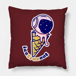 Cute Astronaut With The Sweet Ice Cream Cone Pillow