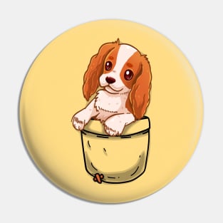 Pocket Cute Cavalier King Charles Spaniel Dog Pin