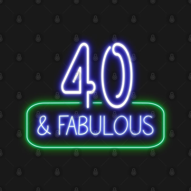 Funny 40th Birthday Quote | 40 and Fabulous by AgataMaria