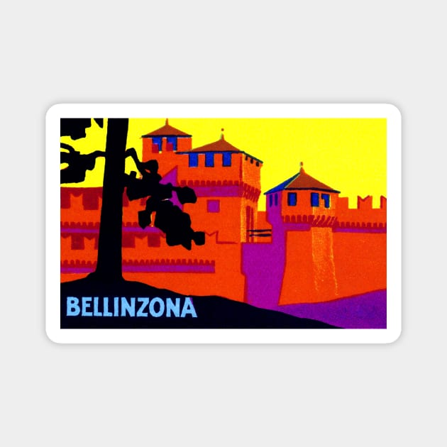 1930 Bellinzona Switzerland Magnet by historicimage