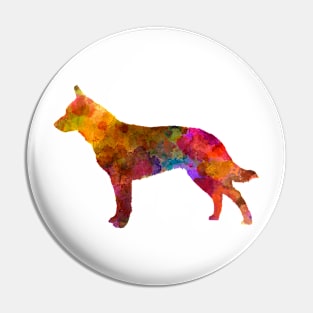 Australian Cattle Dog in watercolor Pin