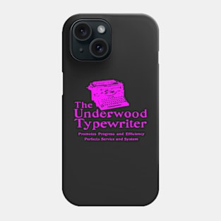 Old Ad Underwood Manual Typewriter Vintage Fuchsia Phone Case