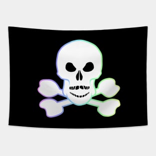 White Skull And Crossbones Tapestry