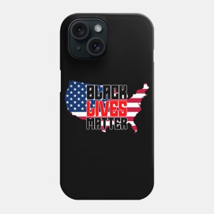 Black Lives Matter, USA Flag, United States, I Can't Breathe Phone Case