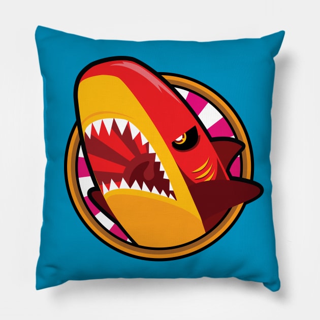 Fury Shark Pillow by zoneo