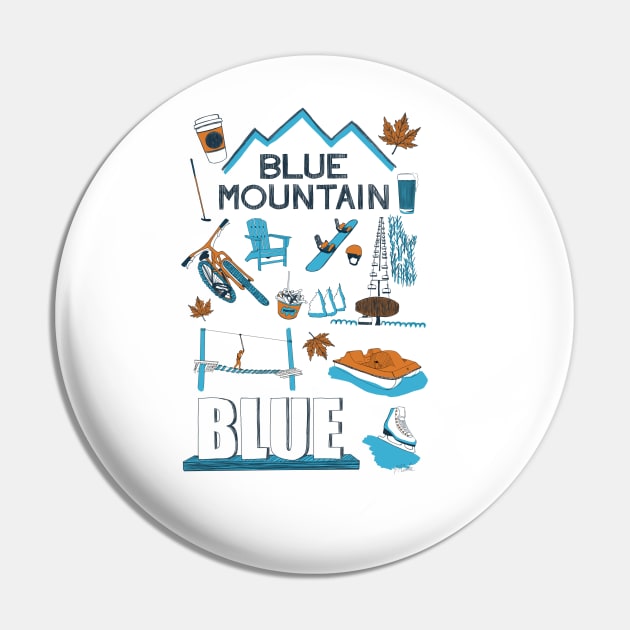 HERE Local Artist Series: Blue Mountain Pin by Quick Brown Fox Canada 