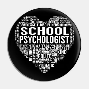 School Psychologist Heart Pin