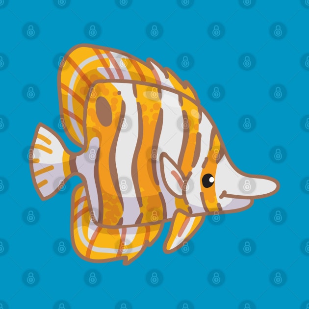 Copperband Butterflyfish by bytesizetreasure