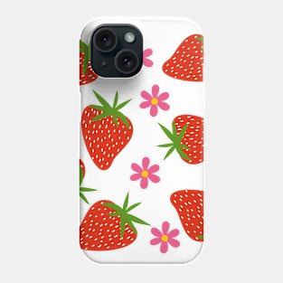 Strawberry Repeat Patterned Design Phone Case