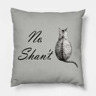 Lispe No. Shan't. Lazy Cat Pillow