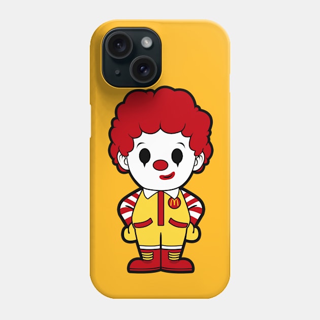 Ronald Mcdonald Chibi Phone Case by mighty corps studio