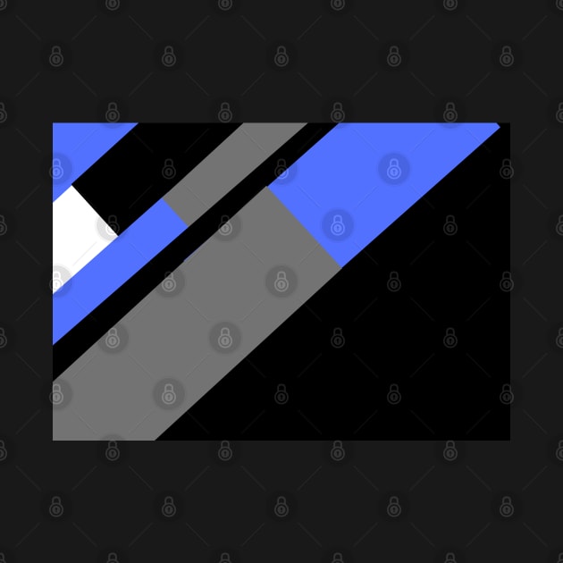 Blue,, White, Black, and Grey Rectangle and Triangle pattern by BirdsnStuff