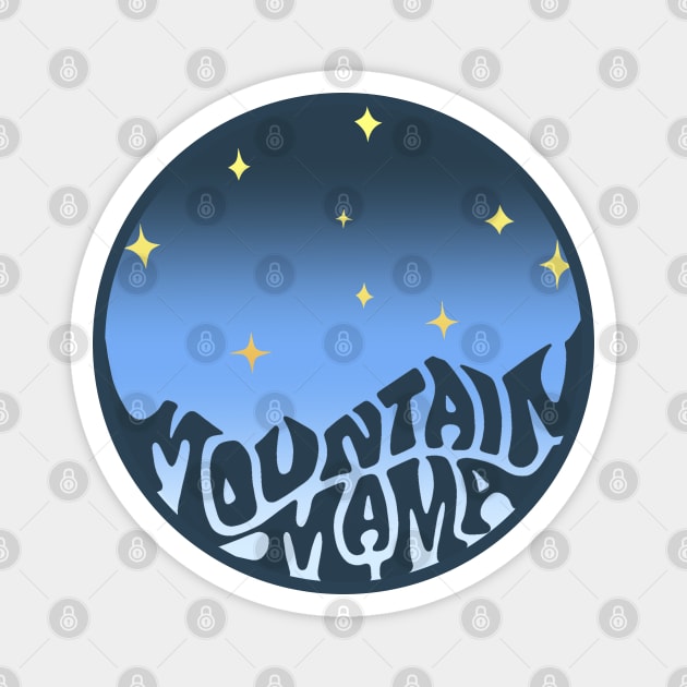 Mountain Mama Word Art Magnet by Slightly Unhinged