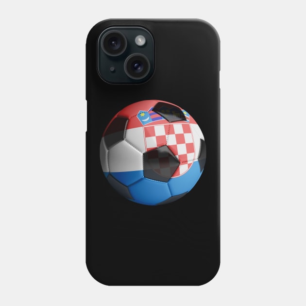 Croatia Flag Soccer Ball Phone Case by reapolo