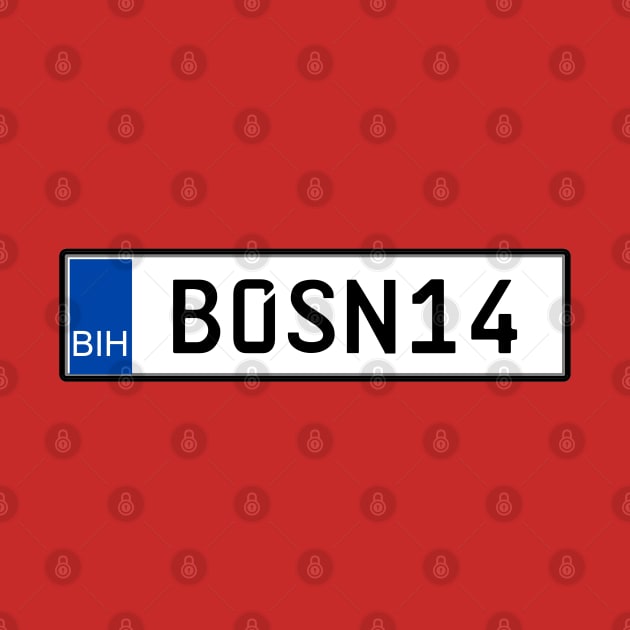 Bosnia car license plate by Travellers