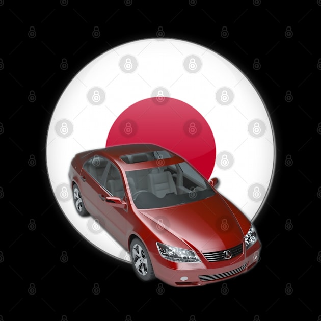 Acura SL Maroon sedan 5 by Stickers Cars