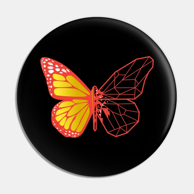 Abstract Butterfly Illustration Pin by redsoldesign