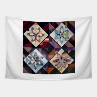 Geometric Floral Tapestry