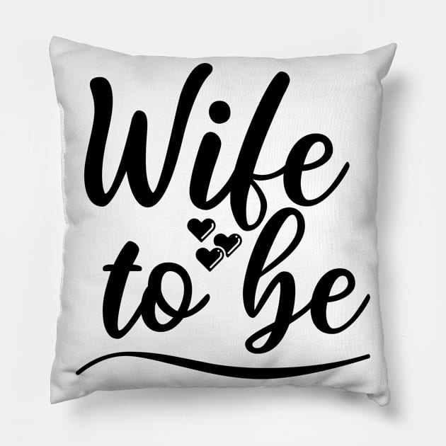 Wife To Be. I Said Yes. Cute Bride To Be Design. Pillow by That Cheeky Tee